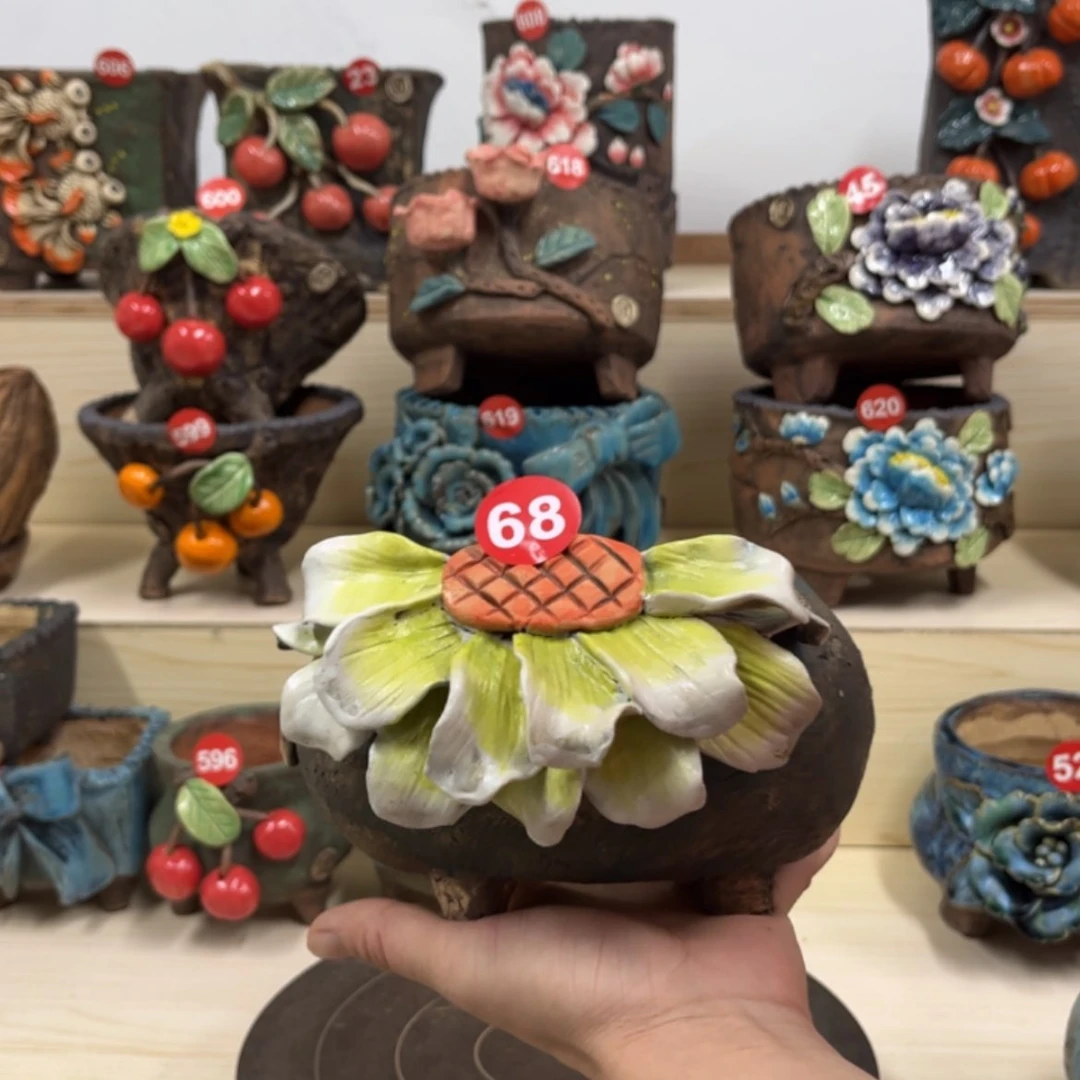 【闪购商品】紫砂花盆68号内口11外高11