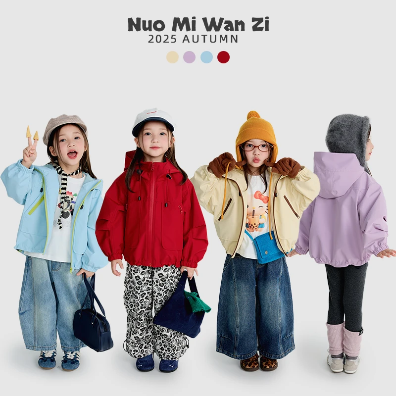 丸子十【YS】秋款登山服撞色防水拉链冲锋衣(秋款)WZJ-25555