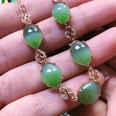 和田玉戒指银S925镶嵌