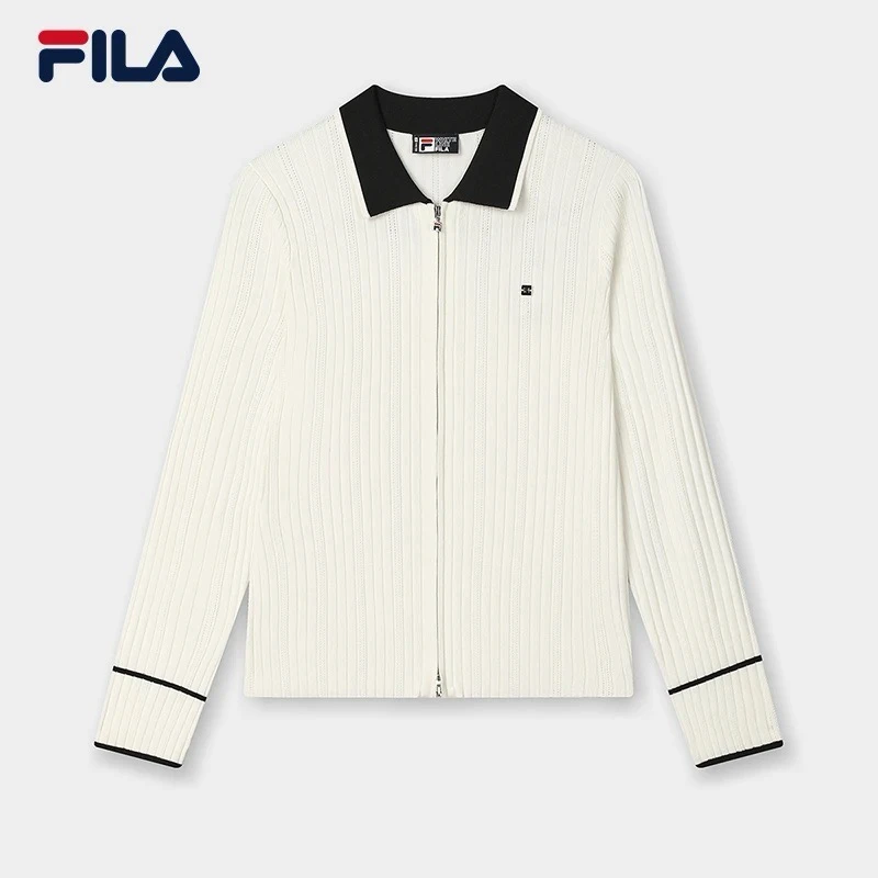 Fila/斐乐女优雅【轻商务休闲开衫】显瘦百搭编织衫外套F11W513406F