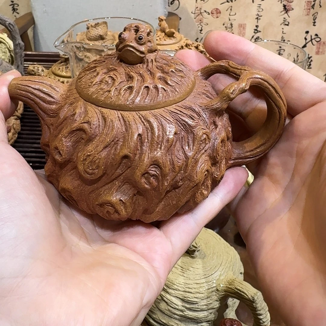 茶壶紫砂紫砂金蟾滴子