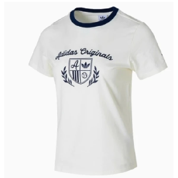 adidas/阿迪达斯 女子 运动休闲圆领短袖T恤 JM8009
