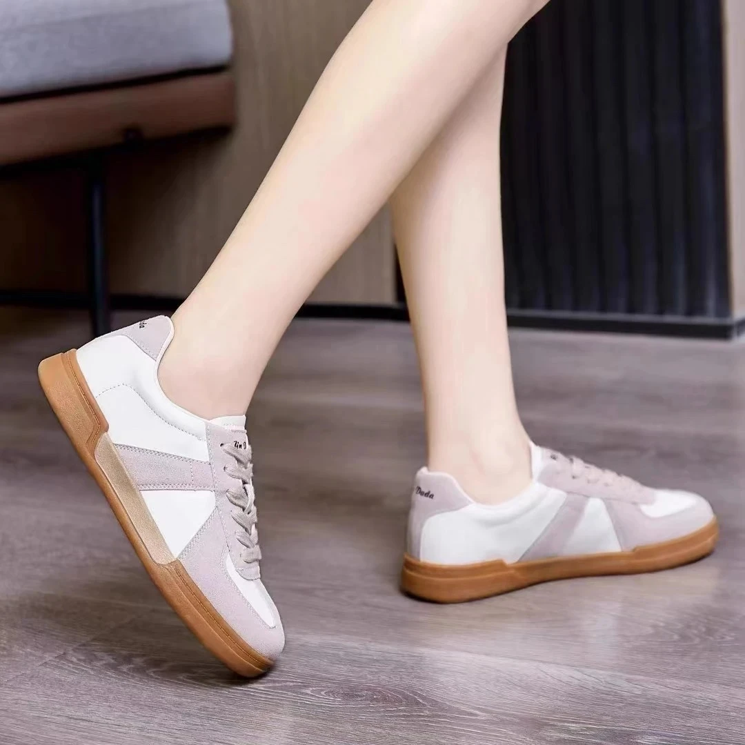 德训鞋新款百搭复古平底休闲小众板鞋阿甘鞋爆款韩版舒适X1701