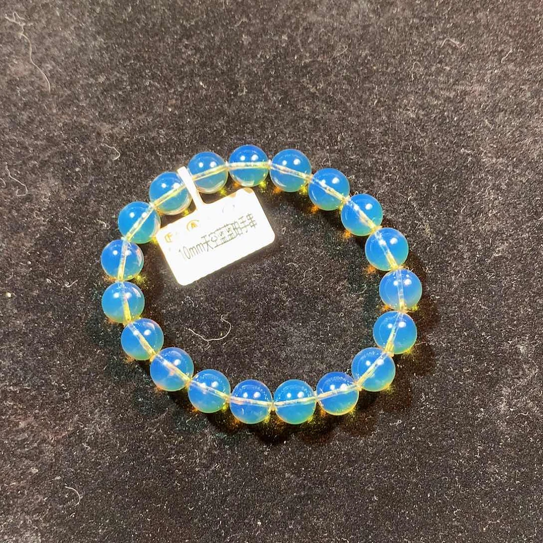 未镶嵌琥珀裸石高蓝10.9m手串