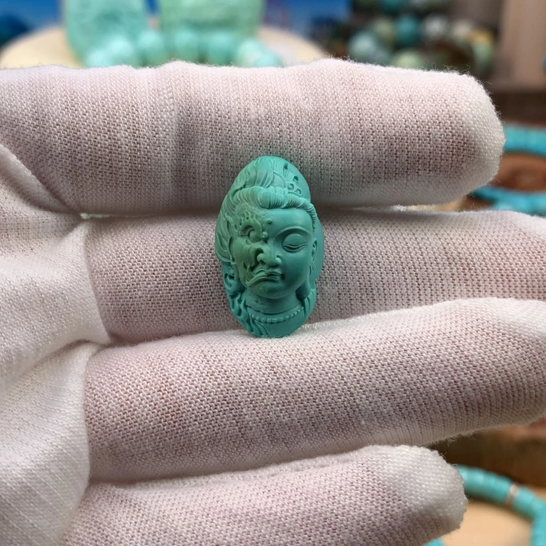 绿松石未镶嵌珠宝奇石14.2mm