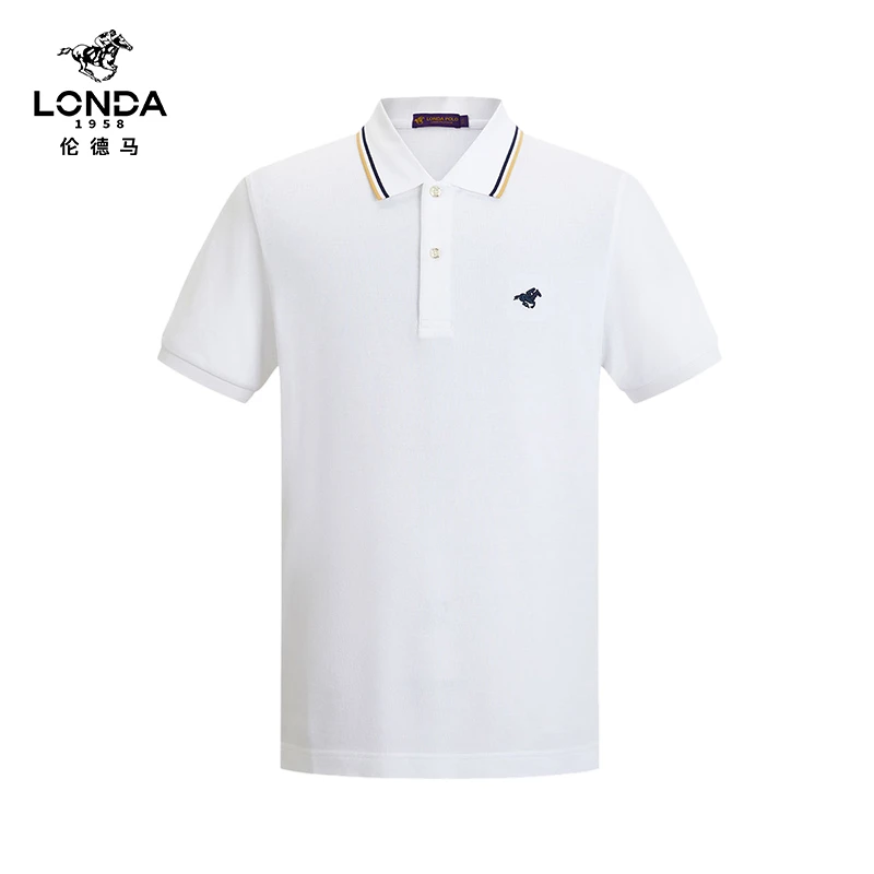【LONDA伦德马】棉春夏纯棉透气男士老钱风polo衫男款男装2846