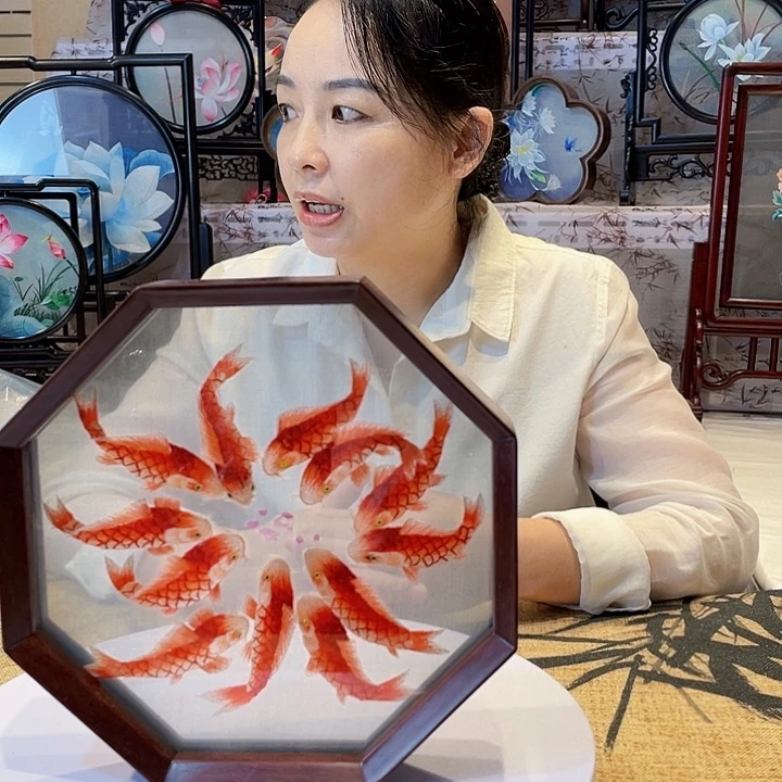 织绣苏绣摆台手工双面双十一95折