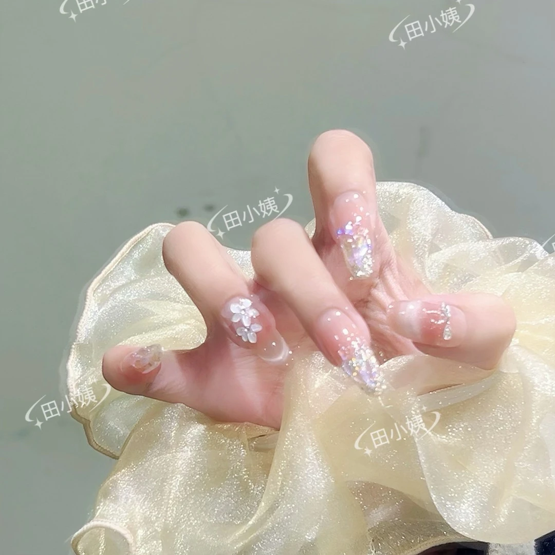 【 莫奈花开】25年新款高品质纯手工穿戴甲气质手工甲w10