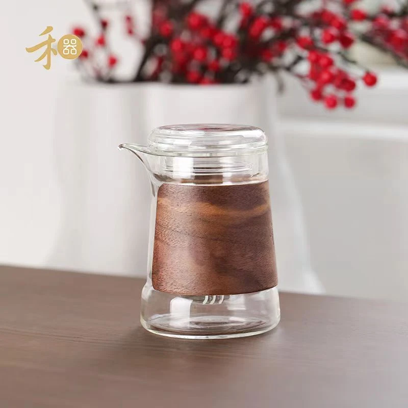 禾器木颂快客杯便携式茶具旅行套组耐热玻璃泡茶杯分茶器茶杯