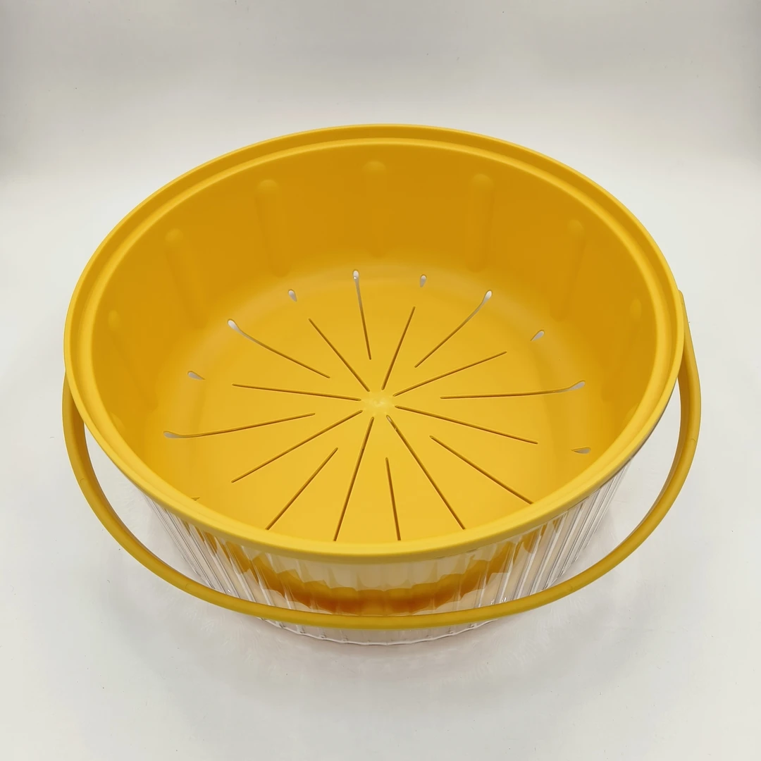 可手提菜篮26*10.5双层沥水篮洗菜家用厨房新款水果篮筐洗菜篮