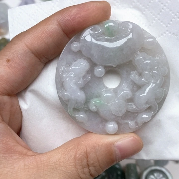 颈饰未镶嵌翡翠天然缅甸翡翠