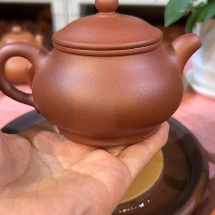 茶壶紫砂紫泥潘壶260c c