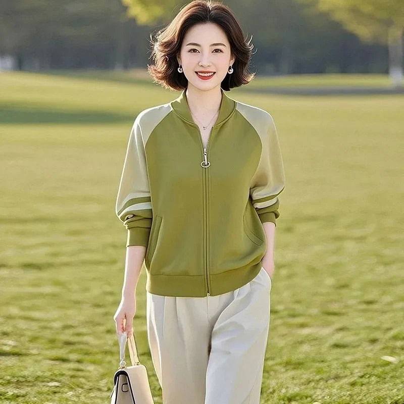 洋气减龄开杉卫衣女2025春秋新款小个子设计感百搭高级拼色外套女