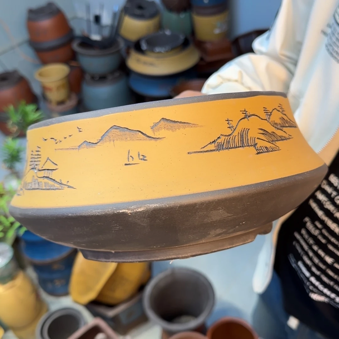 紫砂花盆口径16.9口径