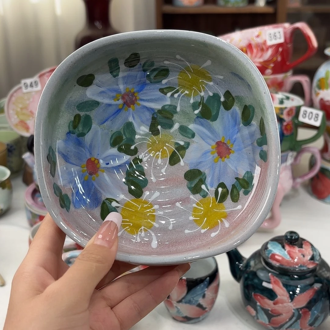 瓷片景德镇手绘高温釉下彩陶瓷茶具