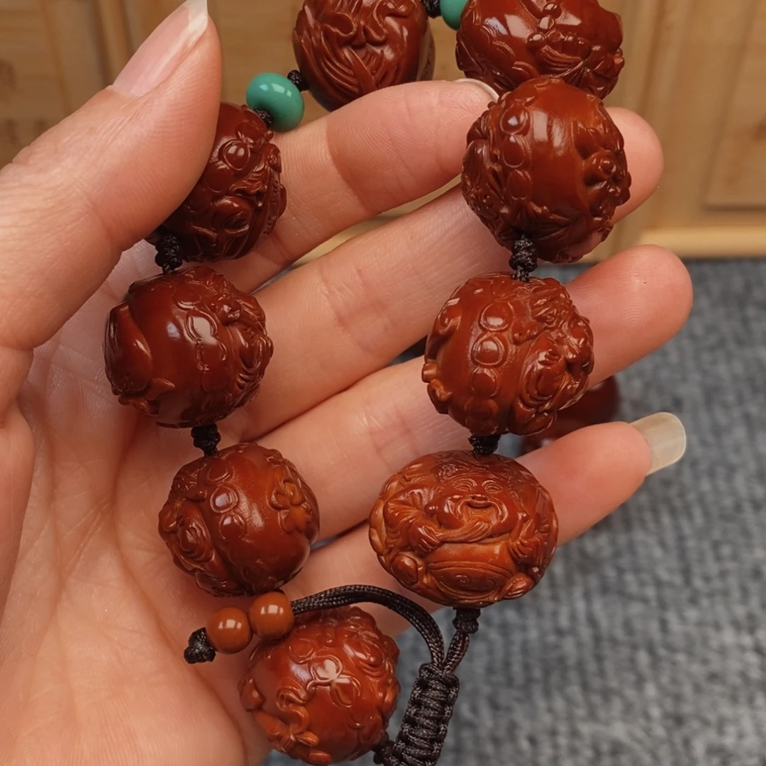 田***猛橄榄核手串/手链财神