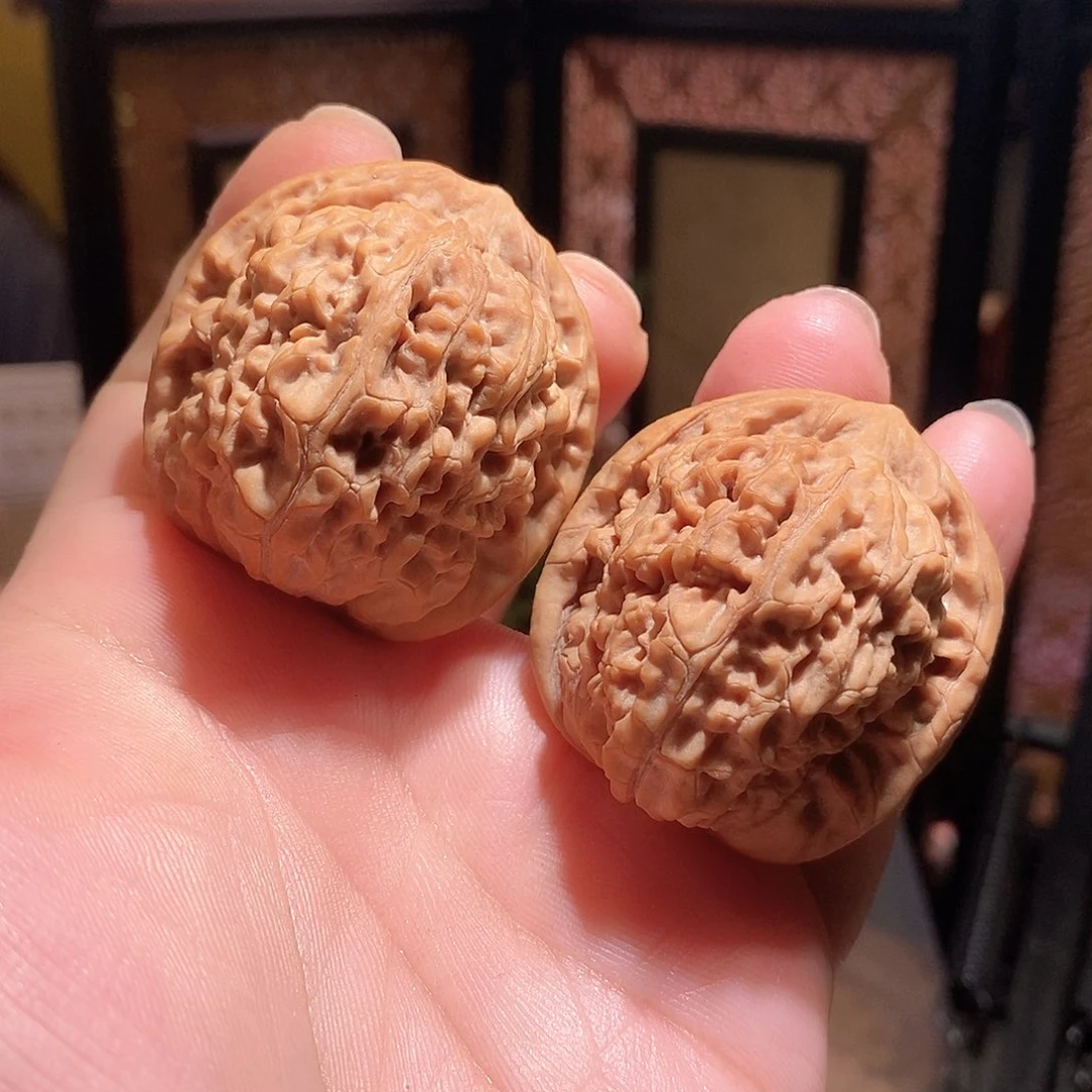 文玩核桃把件41莲花全品