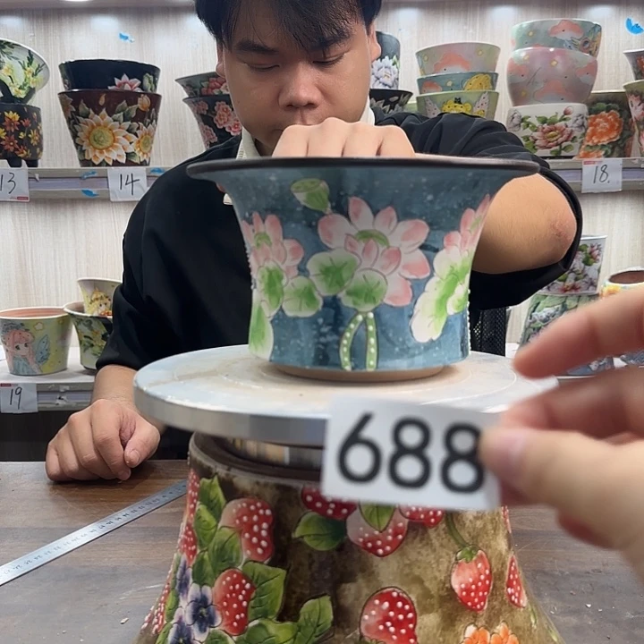 紫砂花盆瑕疵瑕疵688