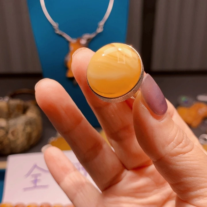 手链琥珀未镶嵌波兰设计款琥珀蜜蜡