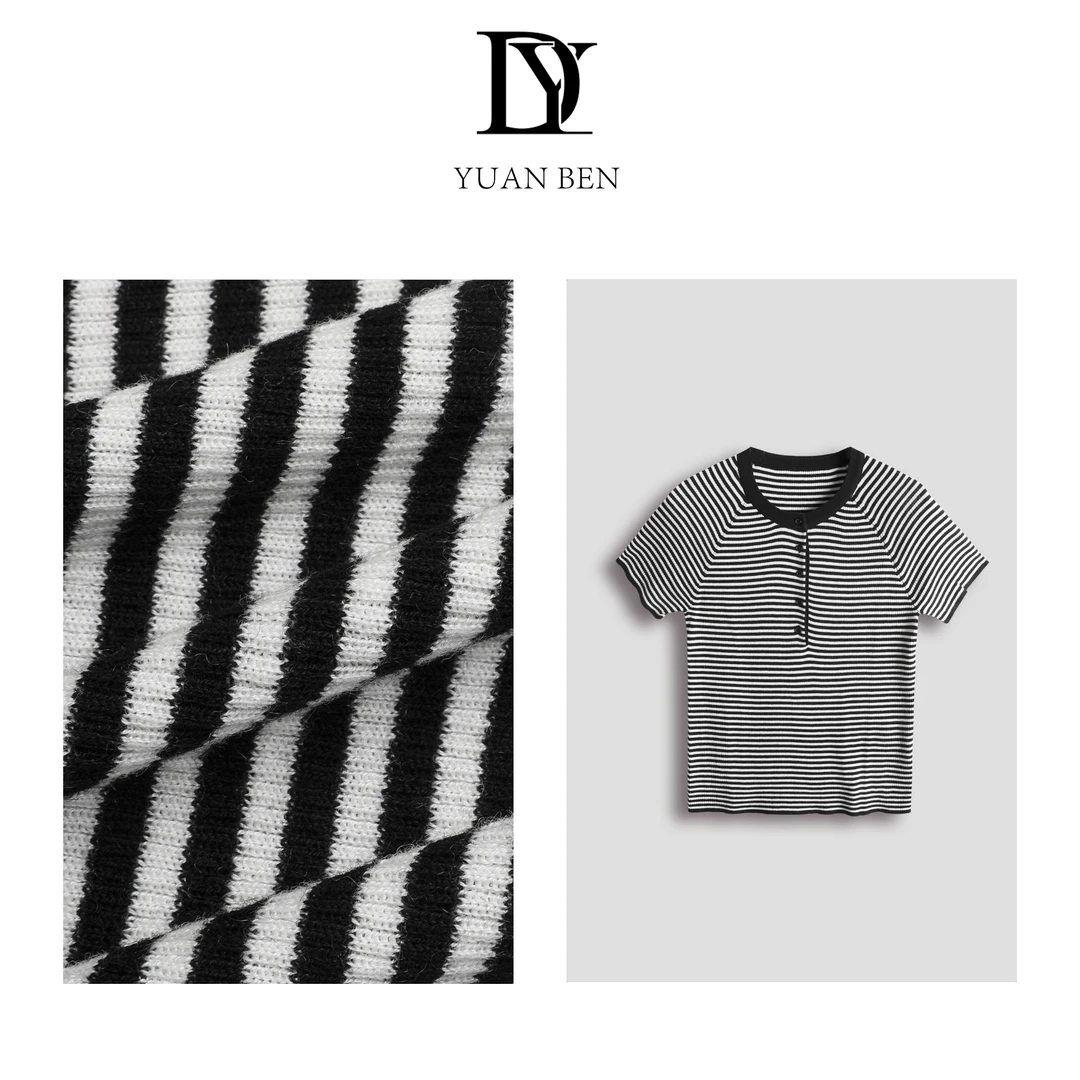 大缘·缘本【柔织】夏季休闲百搭舒适柔软短袖针织衫 DYT66133