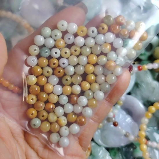 翡翠未镶嵌颈饰卡5珠子100颗