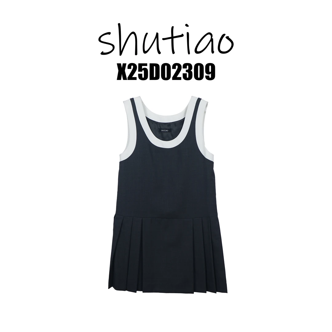 【SHUTIAO】2025夏季:新款小众设计款背心X25D02309