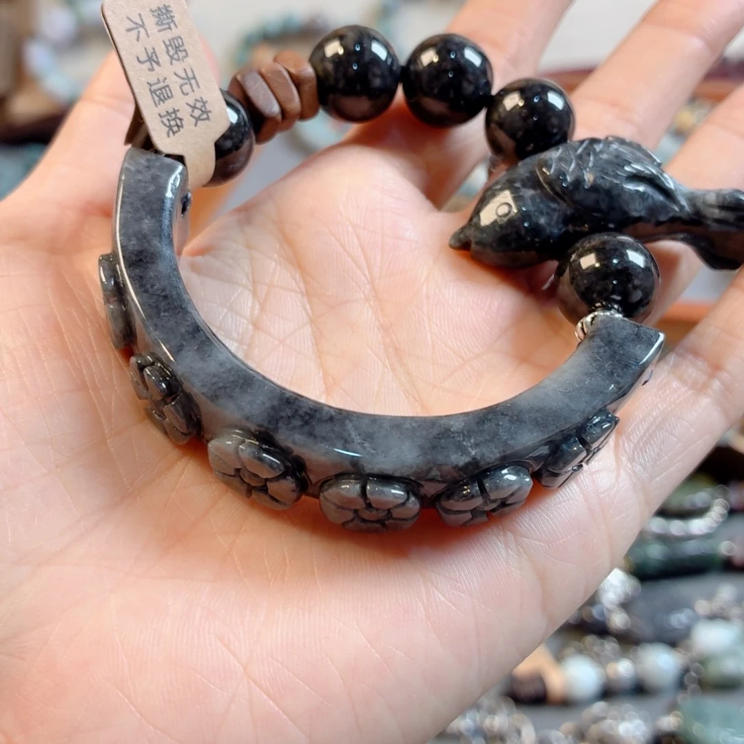 未镶嵌手链翡翠重****起手串