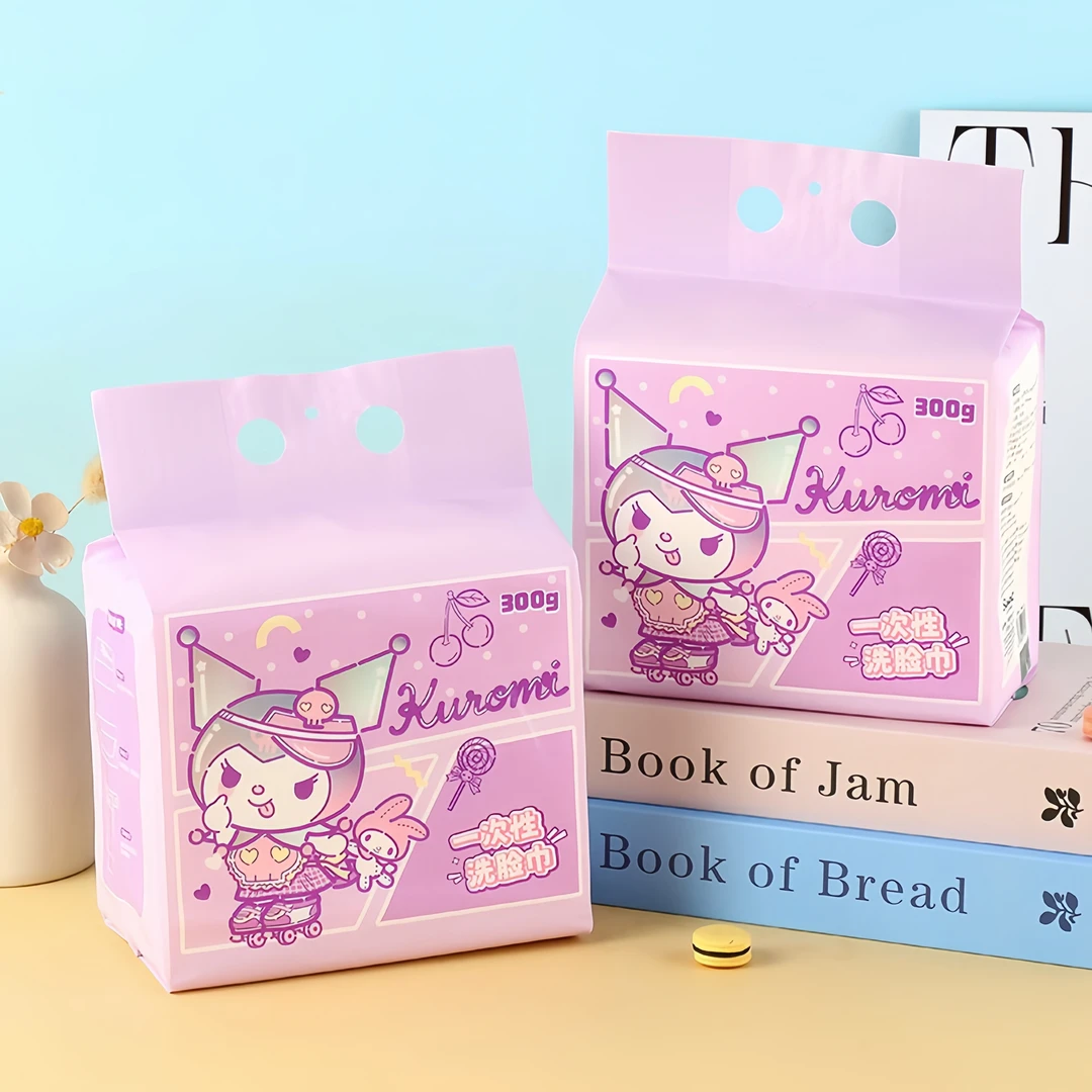 正版授权库洛米棉柔巾一次性悬挂宿舍抽取式洗脸巾柔软吸水不掉毛