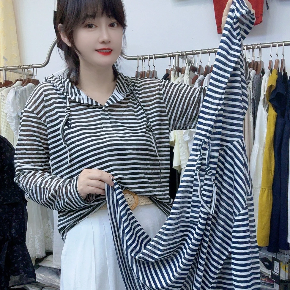 夏季新款宽松高档清凉轻薄长袖连帽防晒衫上衣女小清新百搭高档潮
