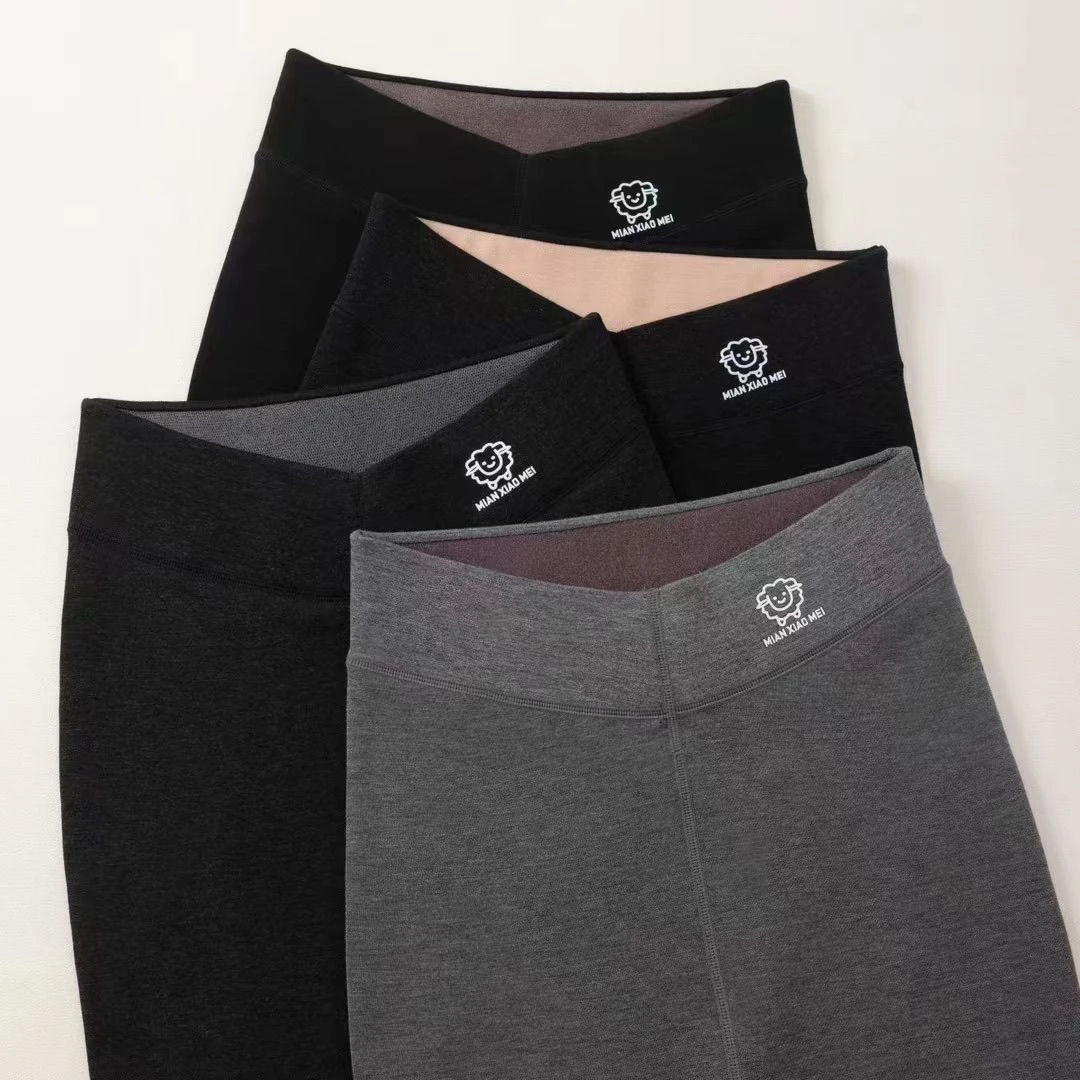 高腰加绒加厚保暖显瘦一线裆高弹力九分小黑裤女士秋冬外穿百搭