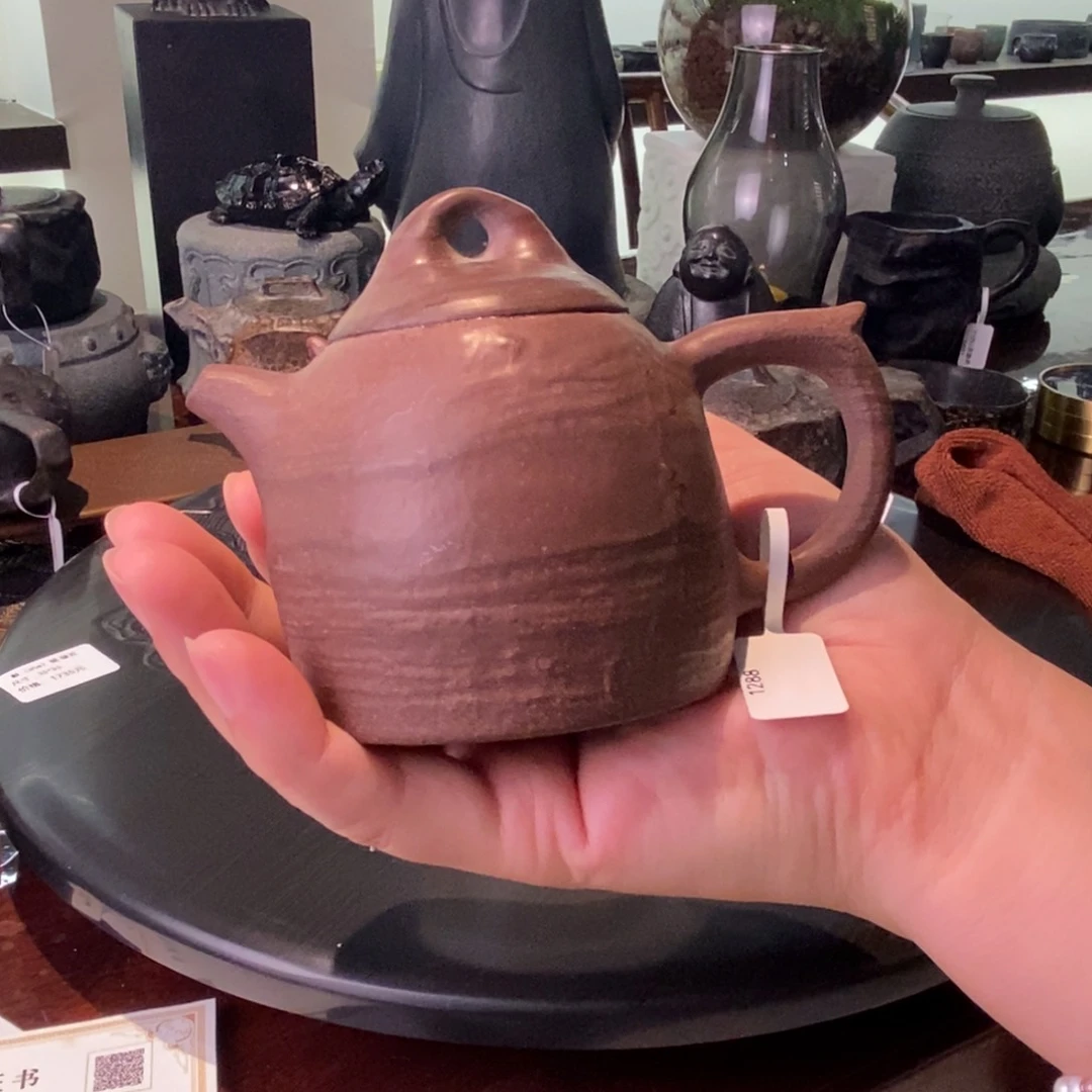 天然木鱼石秦权壶150cc