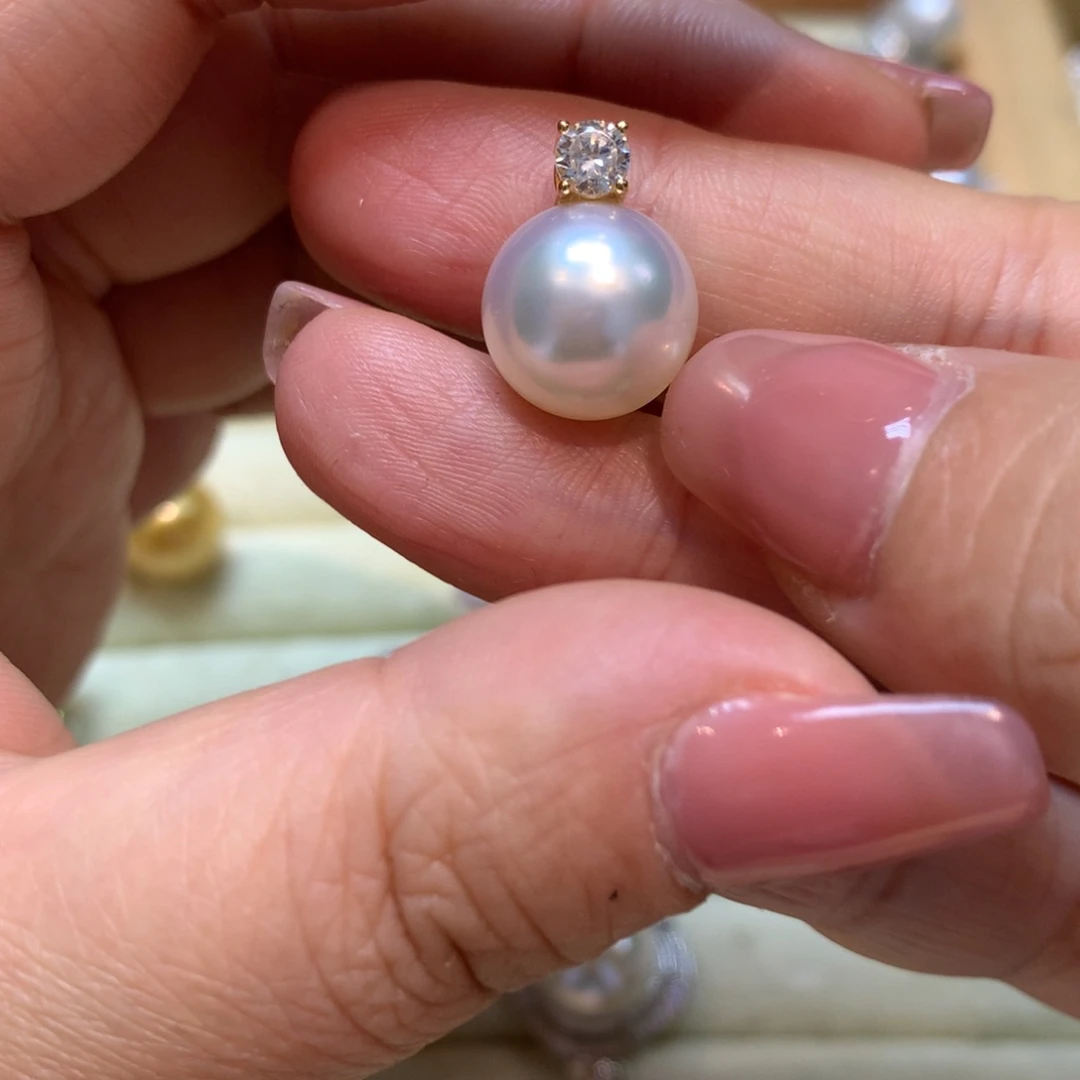 海水珍珠颈饰银S925镶嵌