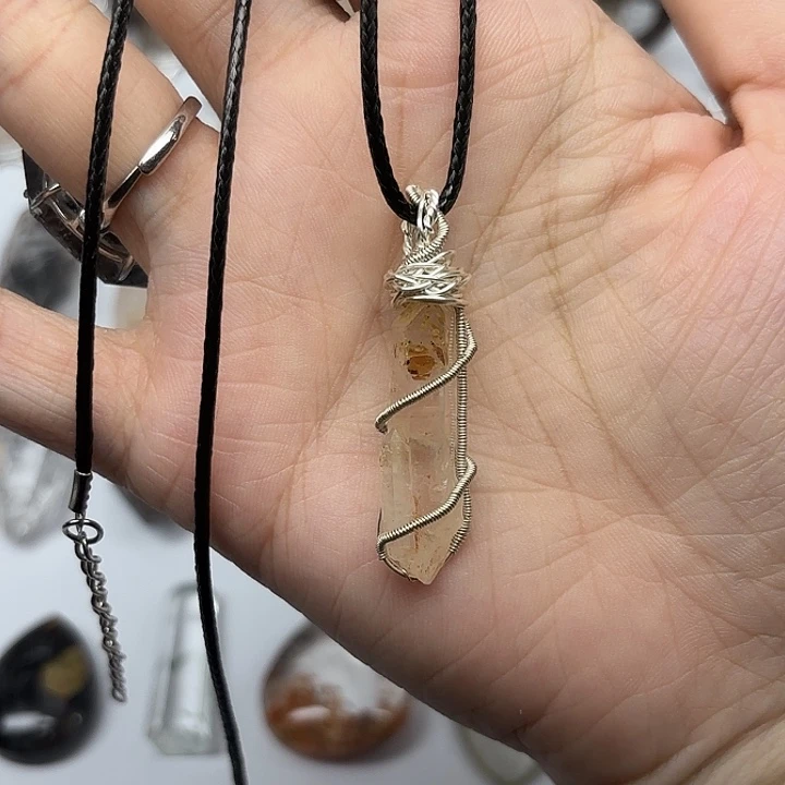 未镶嵌水晶颈饰巴基斯坦油胆闪灵钻项链