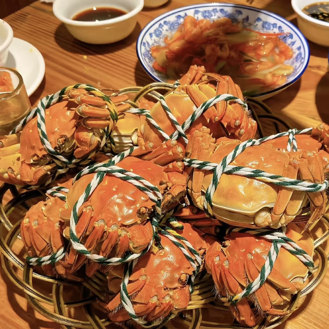鲜活河蟹1.2-1.5两10只河蟹全母蟹不绑绳不包掉爪顺丰到家