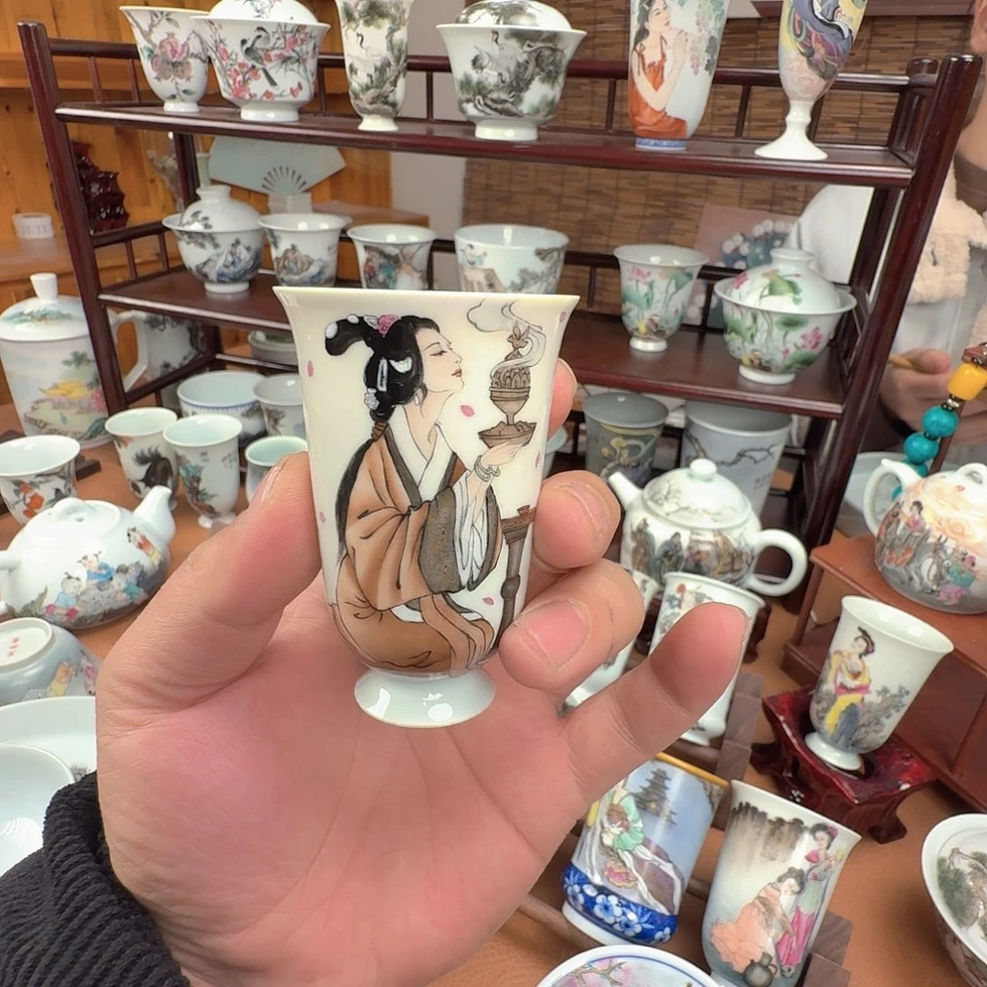 瓷摆件貂蝉拜月陶瓷