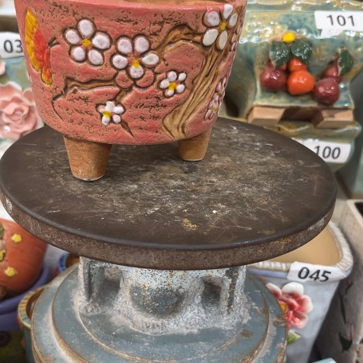 紫砂花盆粗陶材质多肉花盆