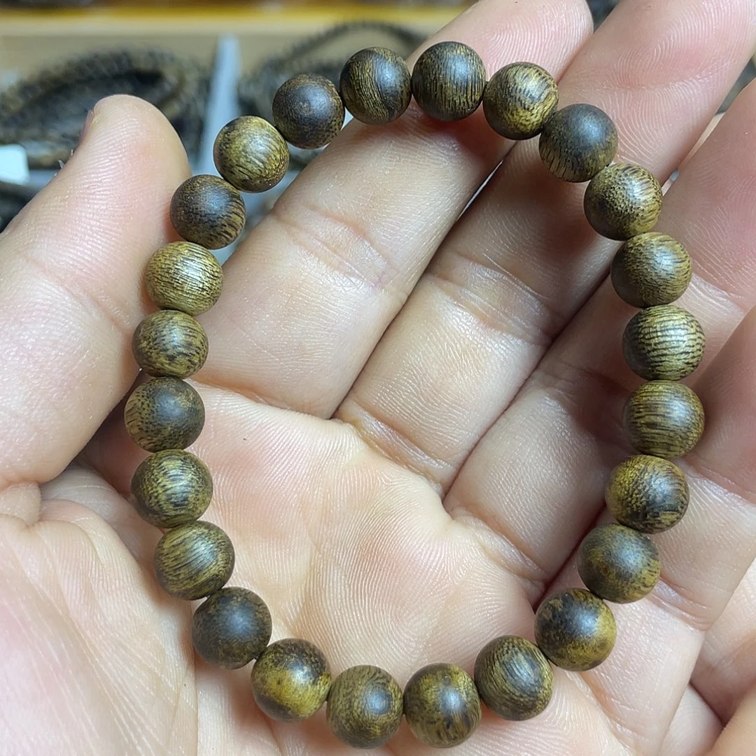 沉香碎屑沉香奇楠沉香单圈8毫米花香韵