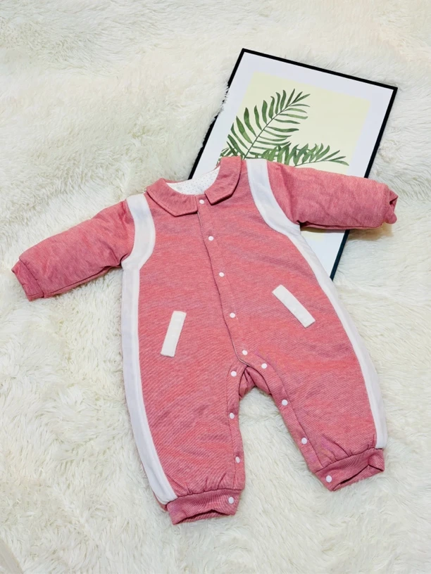 婴幼儿冬季小贵族系列厚棉加厚连体爬服宝宝外出服分体套装