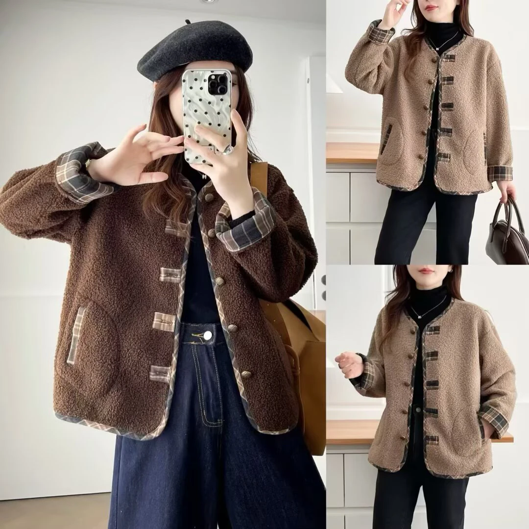短款女百搭加绒法式短外套小香风2025上衣大衣洋气新款秋冬冬季