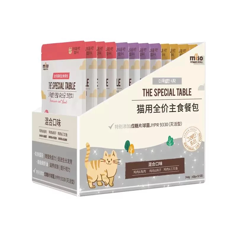 miso主食餐包慕斯全价湿粮猫饭孕猫成幼猫通用猫罐头62g