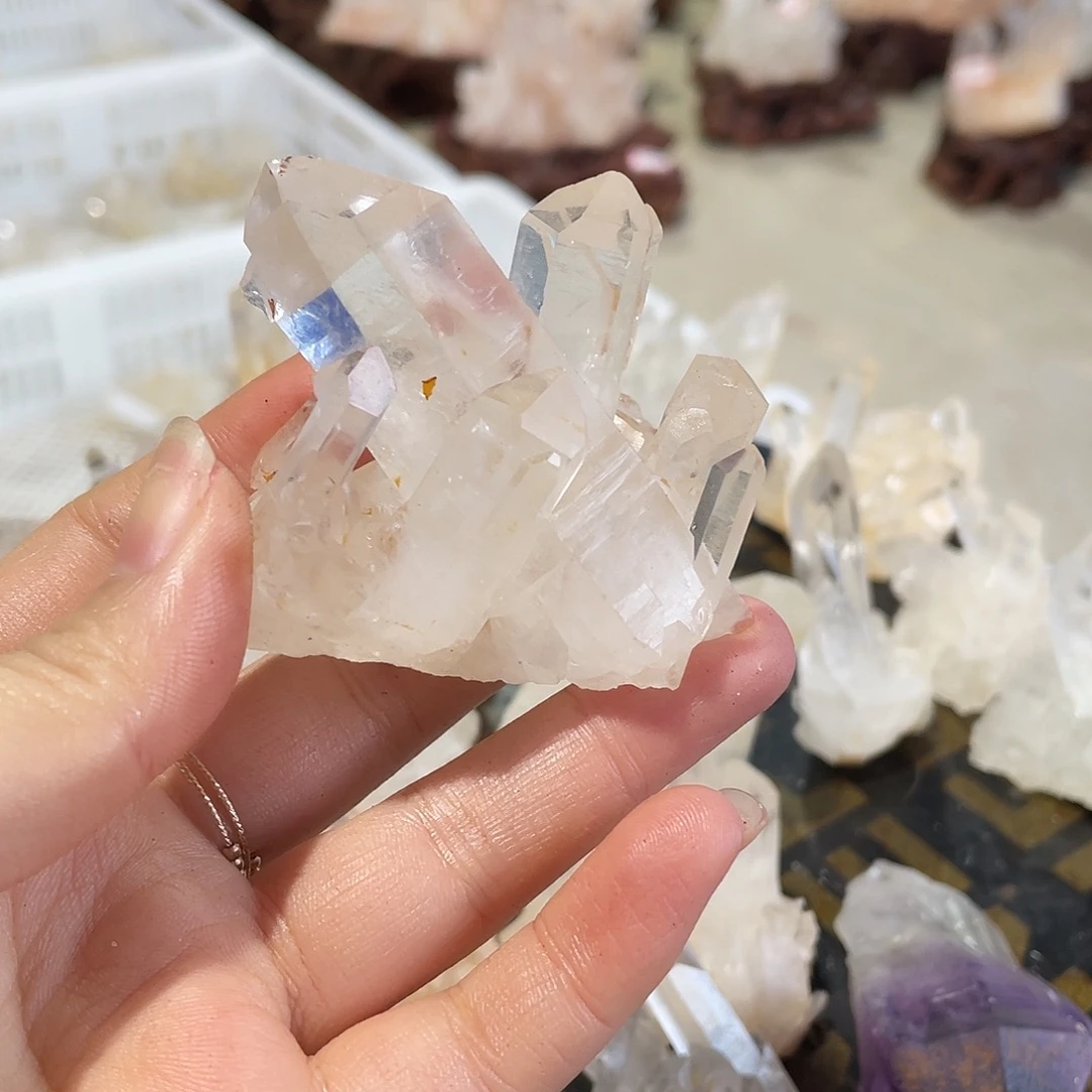 苹***红珠宝半成品水晶银S925镶嵌