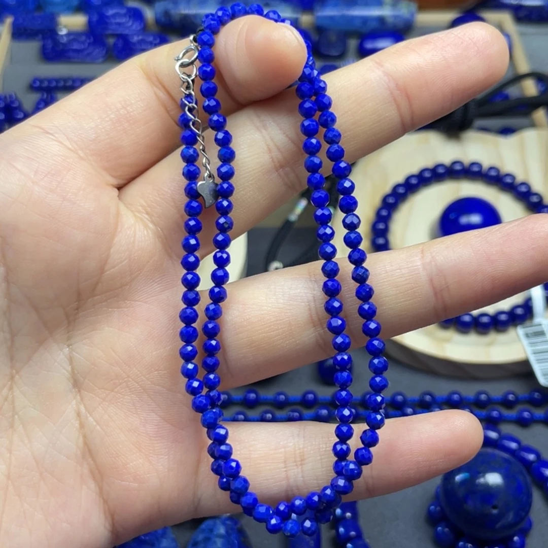 青金石未镶嵌项链3+