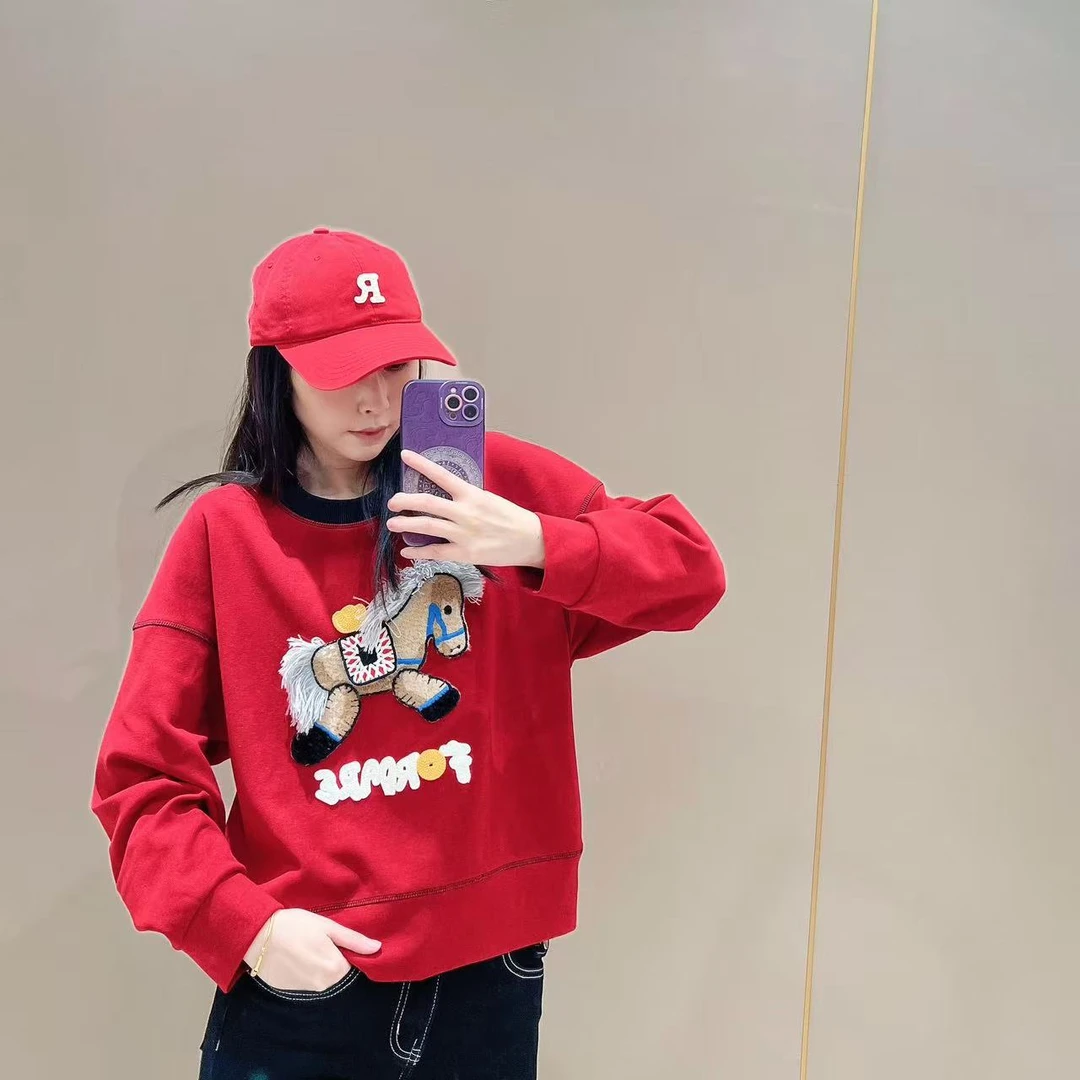 新款落肩卫衣宽松版型511271长袖显瘦洋气时尚百搭休闲秋款