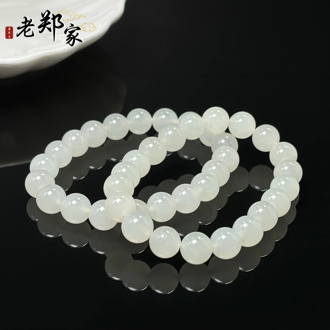 【老郑家】和田玉手串 约10mm (多样性发一件) 微黑点