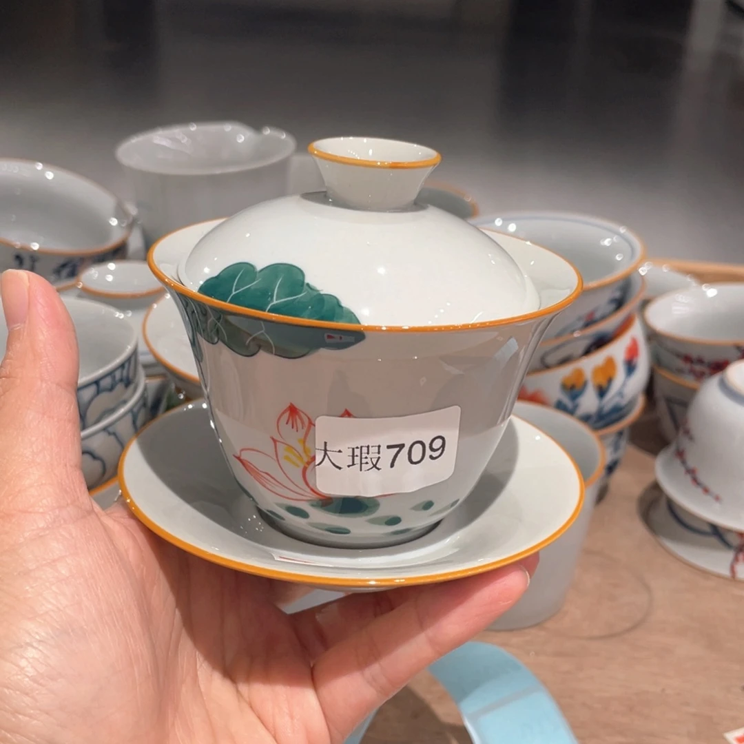 釉下彩纯手绘微瑕
