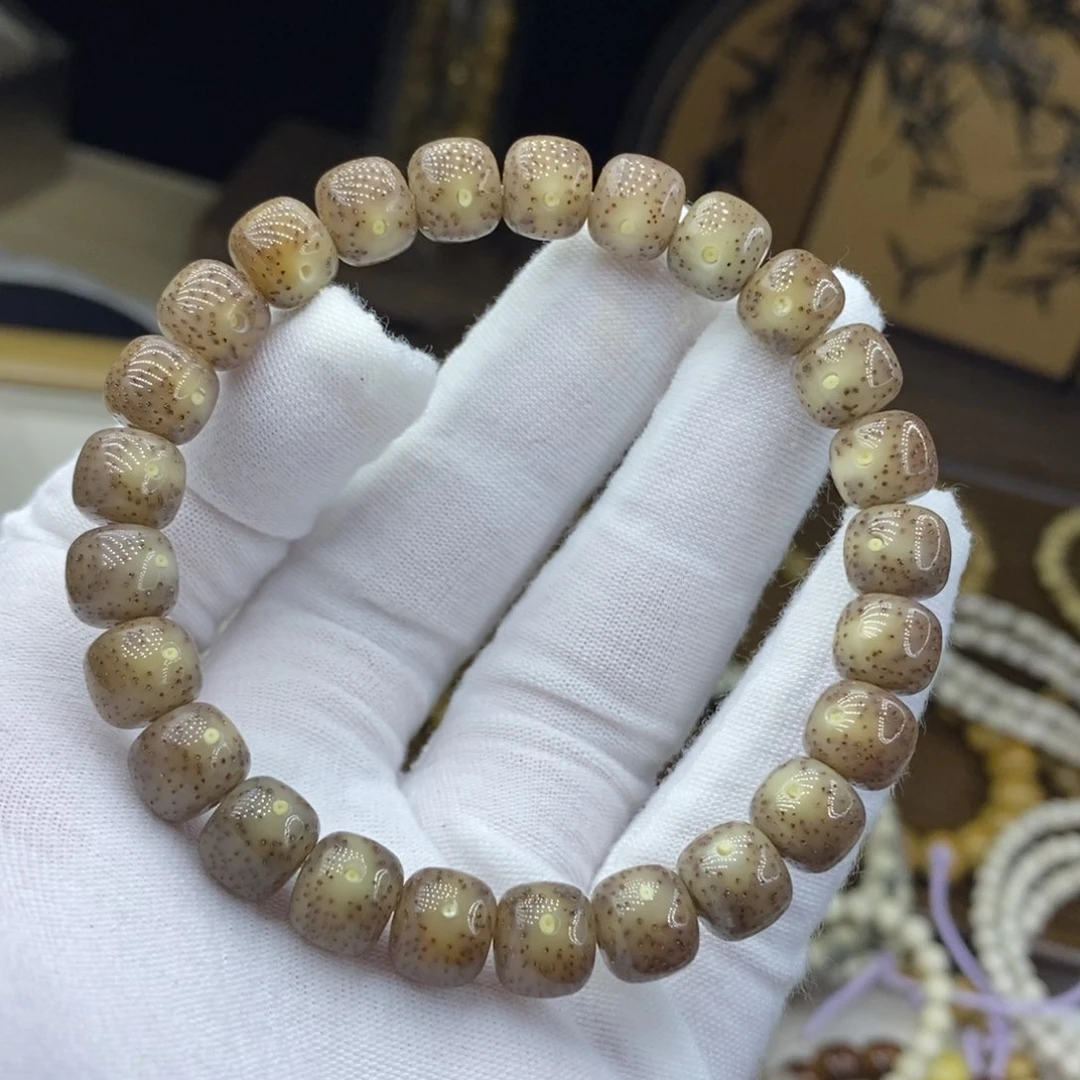 手串星月菩提9/8小冰糖玉化月朗星稀留白无烟花