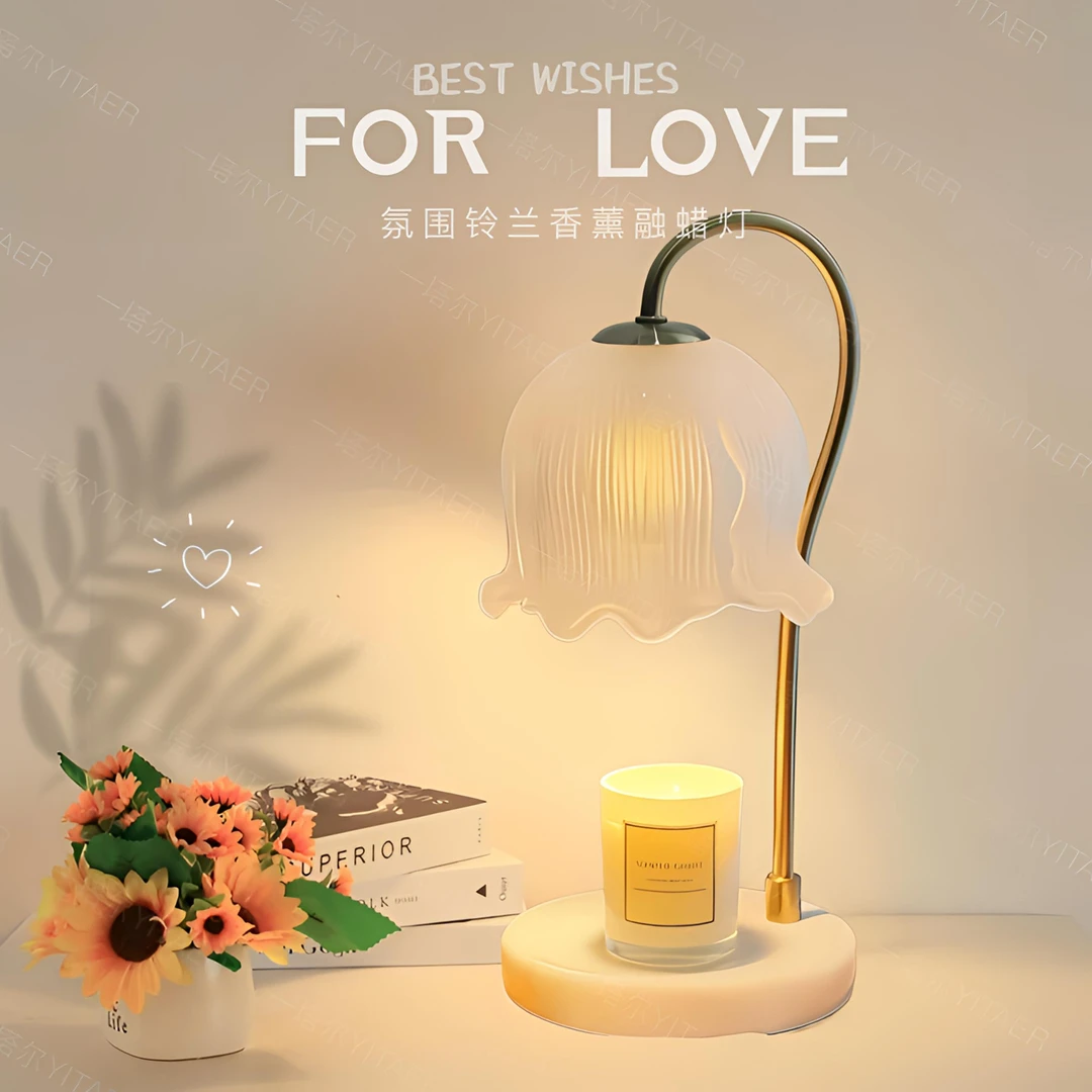 香薰灯融蜡灯无明火熔蜡灯台灯卧室床头灯调温融烛香氛围灯礼物灯