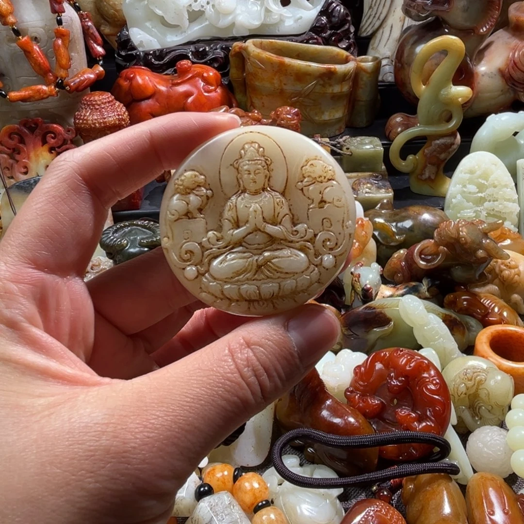 和田玉未镶嵌挂件