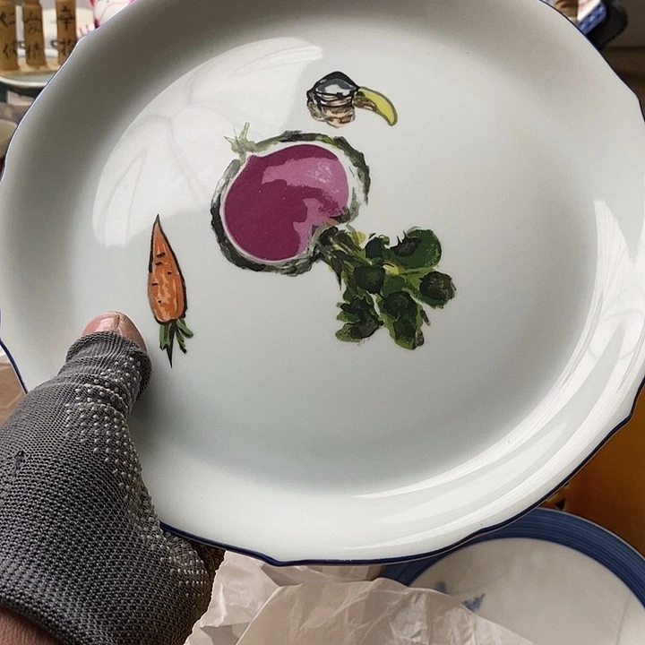 紫砂茶杯蓝**韵日本回流精品瓷器
