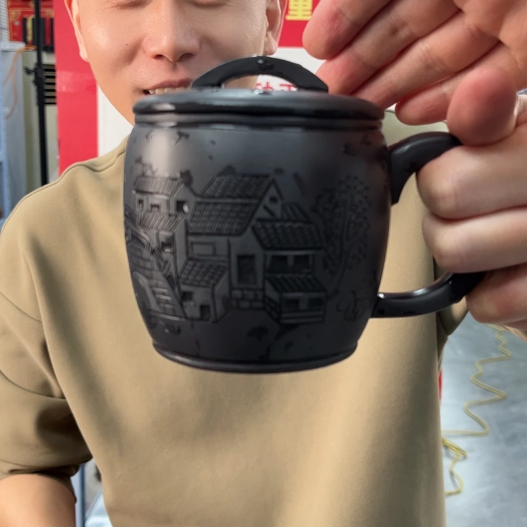 紫砂茶杯原矿紫砂